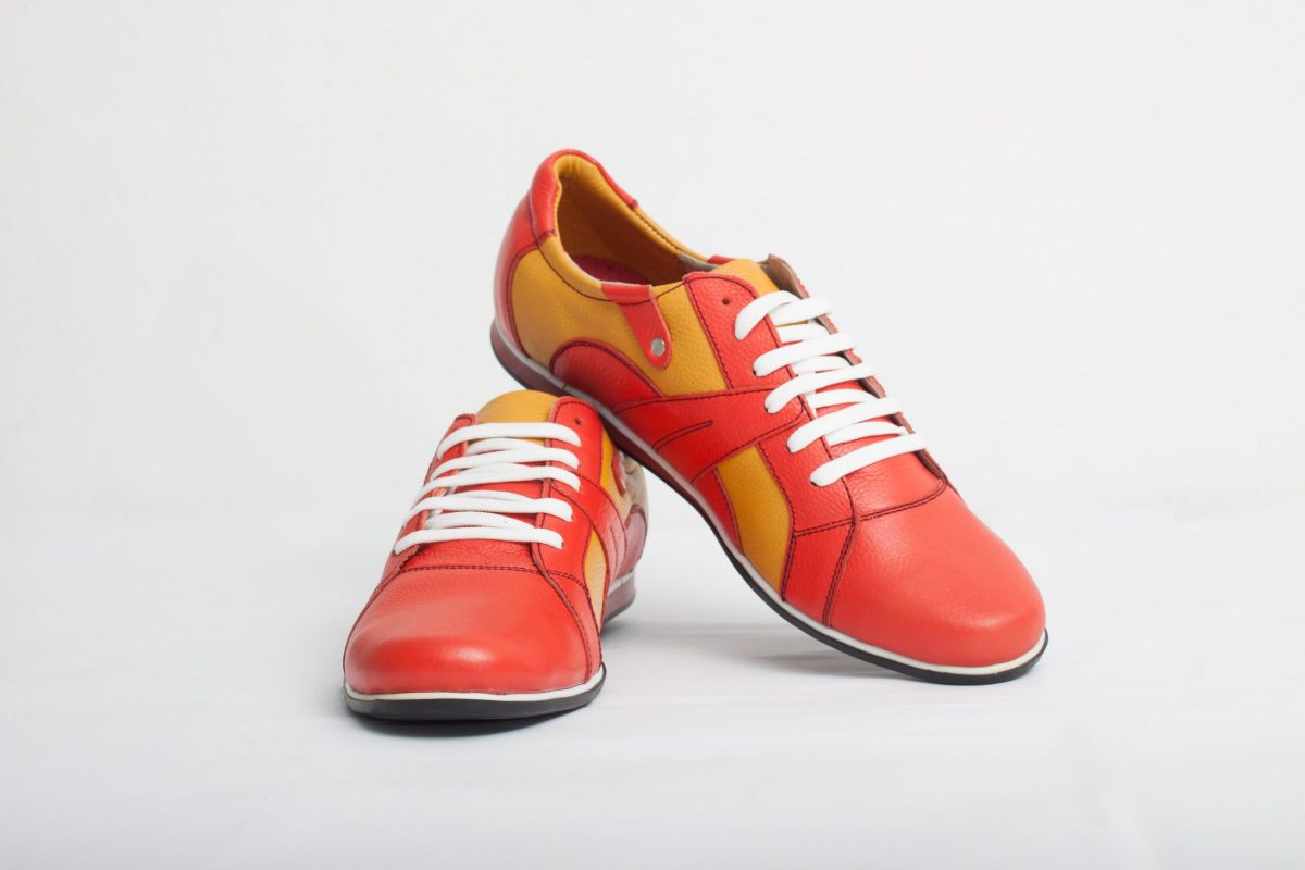 Pantof sport universali Culoare: rosu si crem de la Vicoveanu incaltaminte piele cod:880
