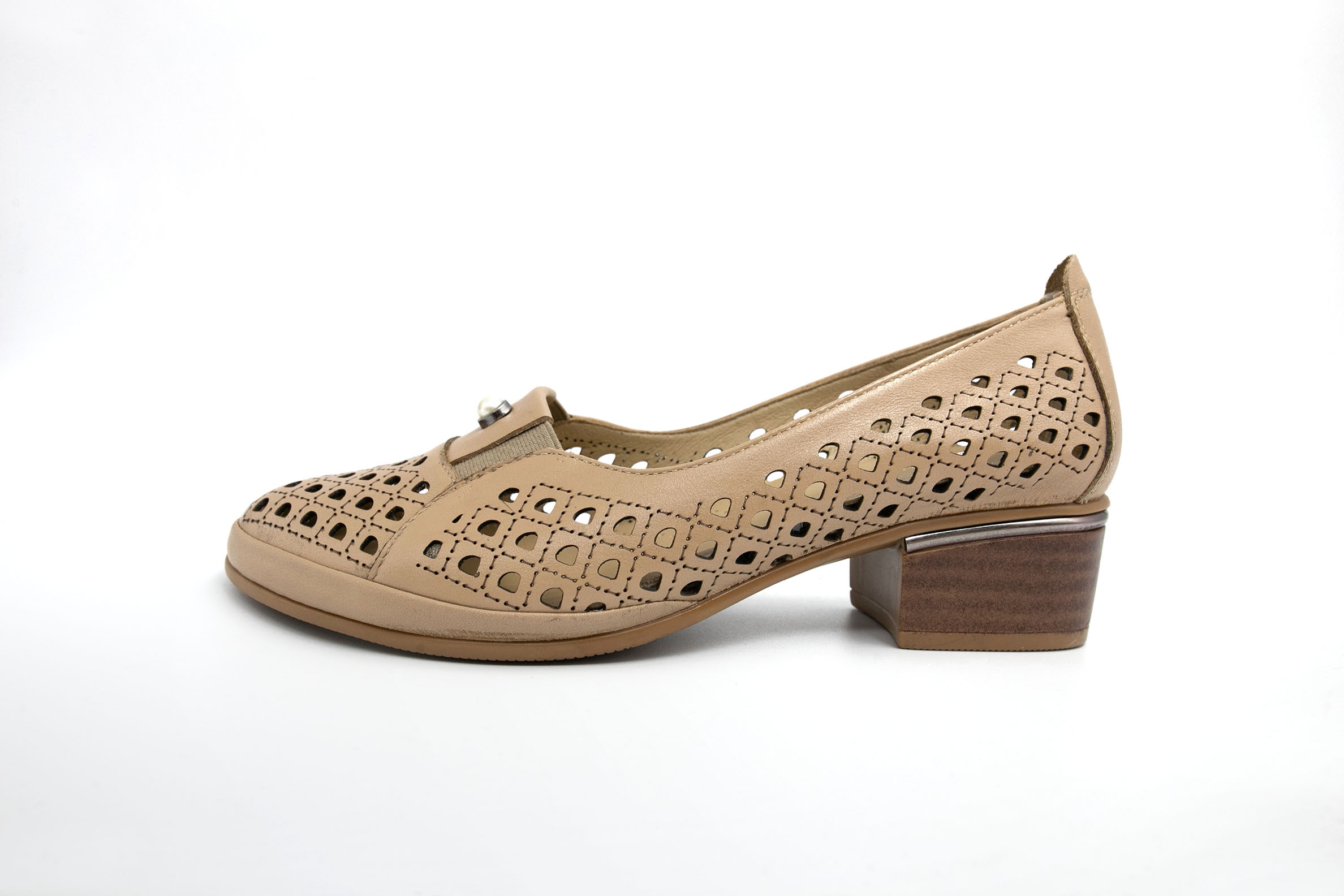 brand informal Definition Pantofi eleganti perforati de dama, pantofi din piele naturala